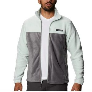 Columbia Mens Steens Mountain 2.0 Zip Fleece Jacket, NWT, Sea Sprite/Grey, Sz M